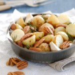 Roasted chats with pecans and rosemary Roasted chats with pecans and rosemary